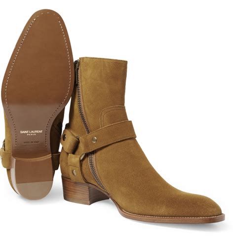 ysl mens suede boots|saint laurent men's boots.